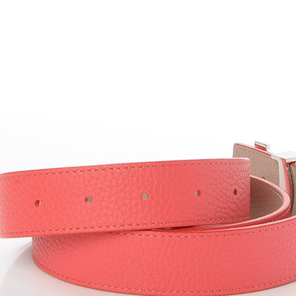Louis Vuitton Taurillon Calfskin 30mm LV Initiales Belt 90 36 Galet Corail 4 of 6