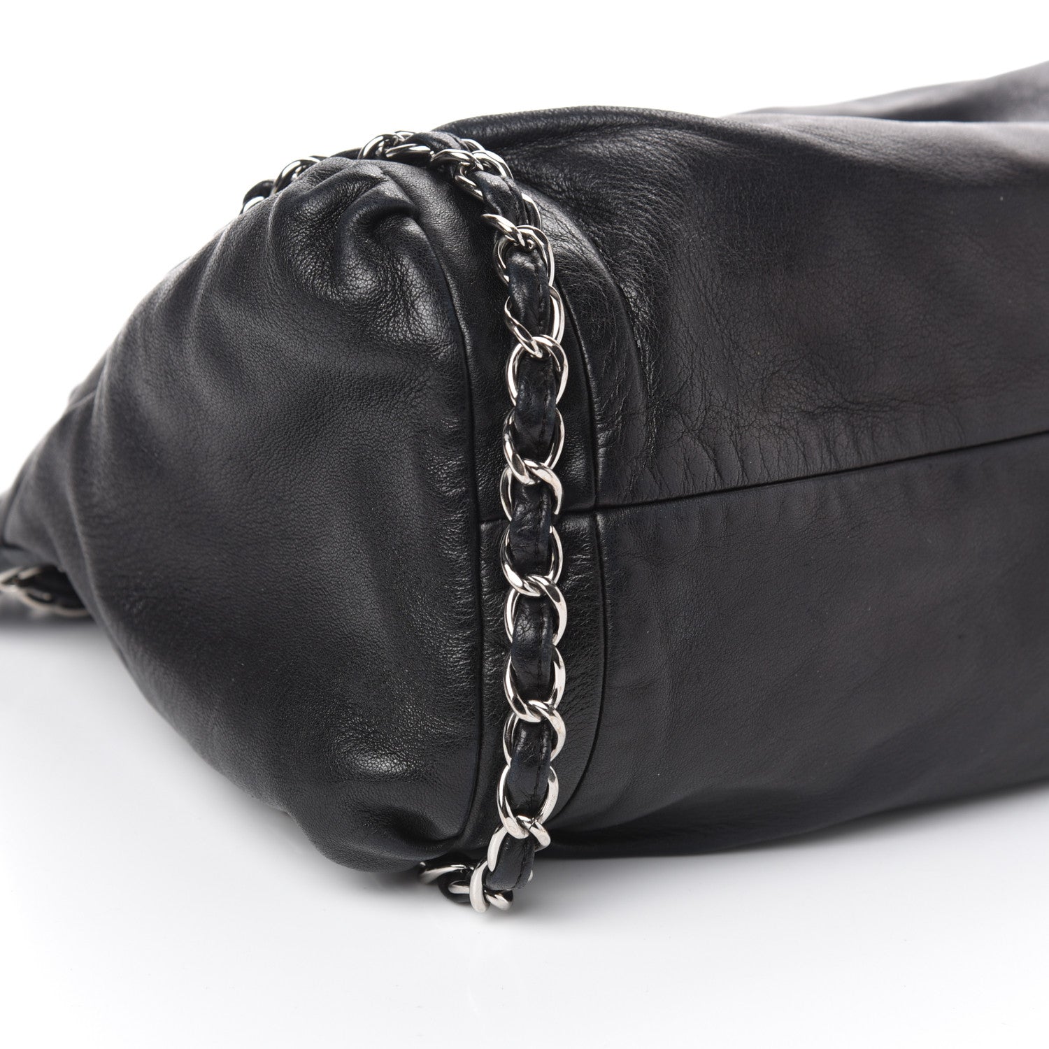 Chanel Lambskin Large Sharpei Shoulder Bag Black 9 of 10