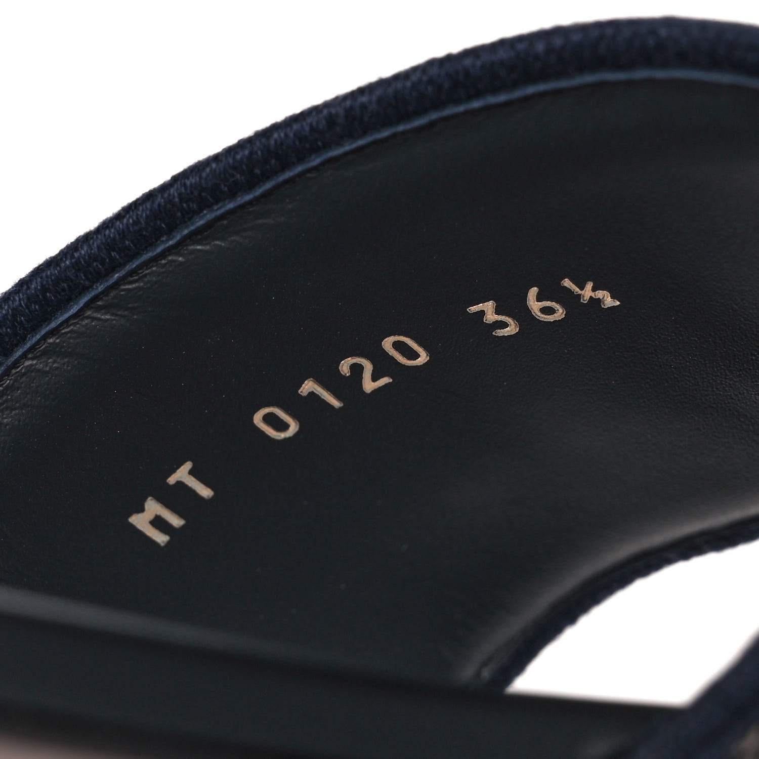 Christian Dior Canvas Embroidered Dway Mules Slide Sandals 36.5 Deep Blue 8 of 9