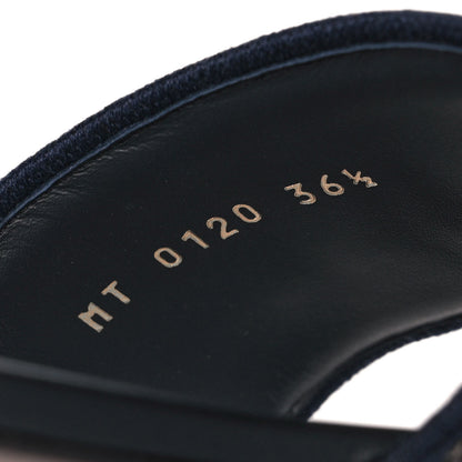 Christian Dior Canvas Embroidered Dway Mules Slide Sandals 36.5 Deep Blue 8 of 9