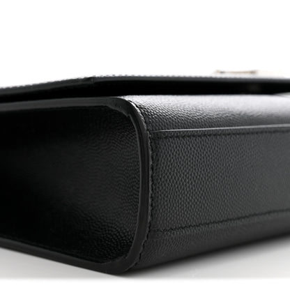 Saint Laurent Grain De Poudre Medium Classic Monogram Kate Satchel Black 8 of 10