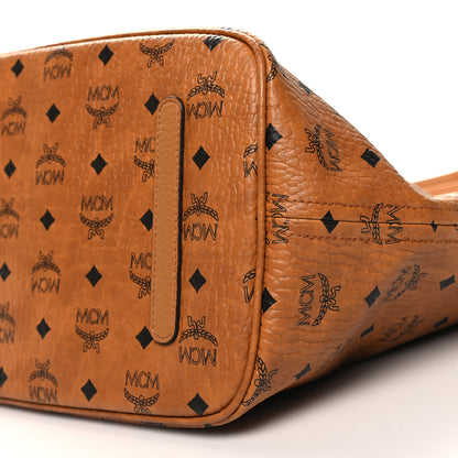 MCM Visetos Large Liz Reversible Shopper Tote Cognac 8 of 15