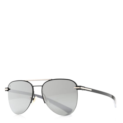 Louis Vuitton Metal Aviator Sunglasses Z1006W Black Grey 1 of 9
