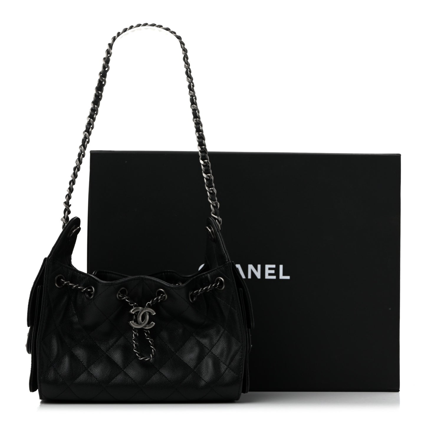 Caviar Quilted Mini Chanel 25 Handbag Black