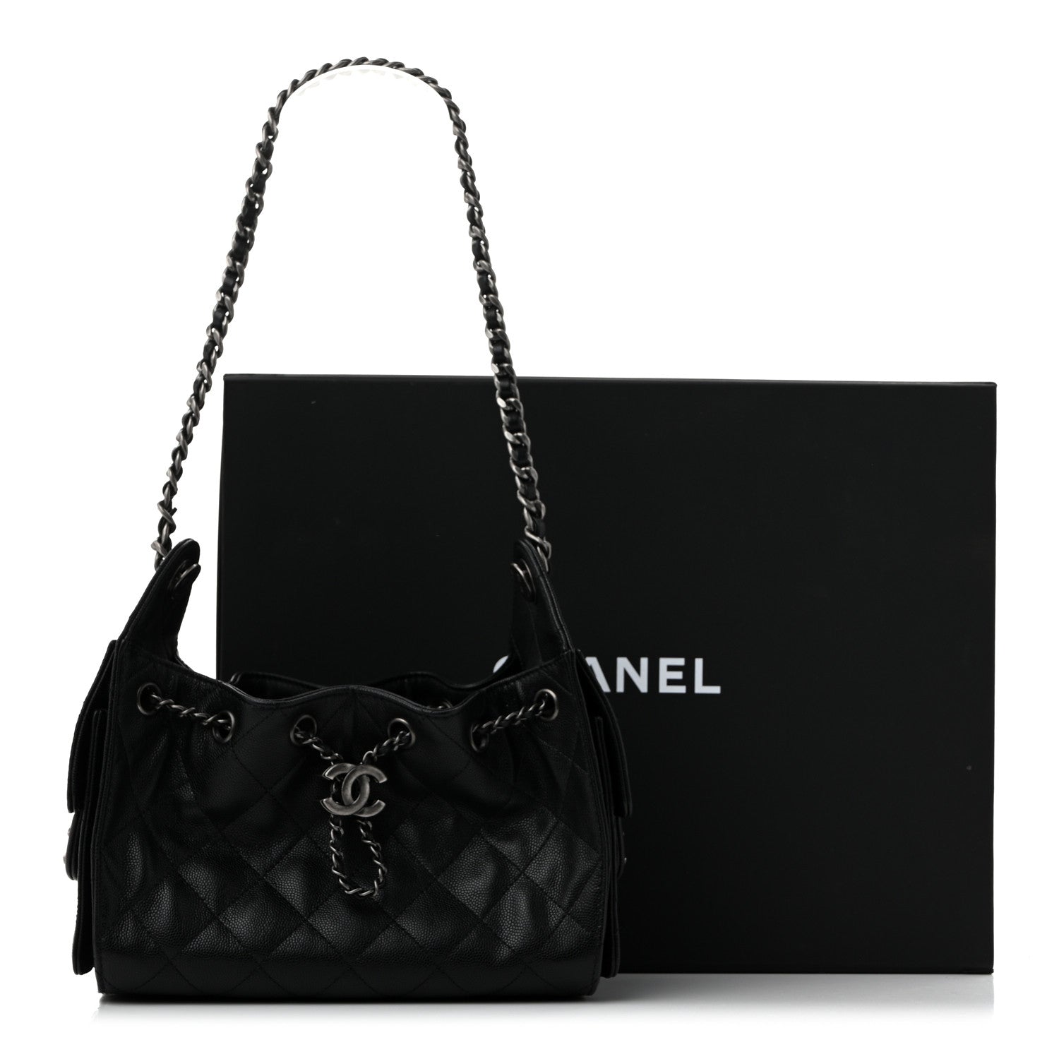 Chanel Caviar Quilted Mini Chanel 25 Handbag Black 11 of 11