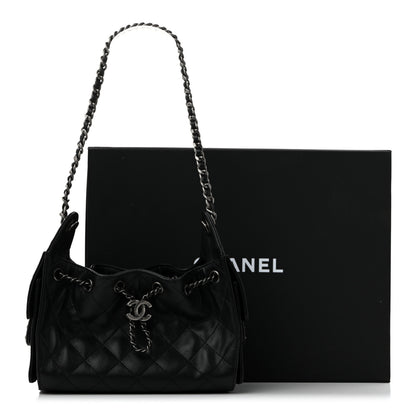 Chanel Caviar Quilted Mini Chanel 25 Handbag Black 11 of 11