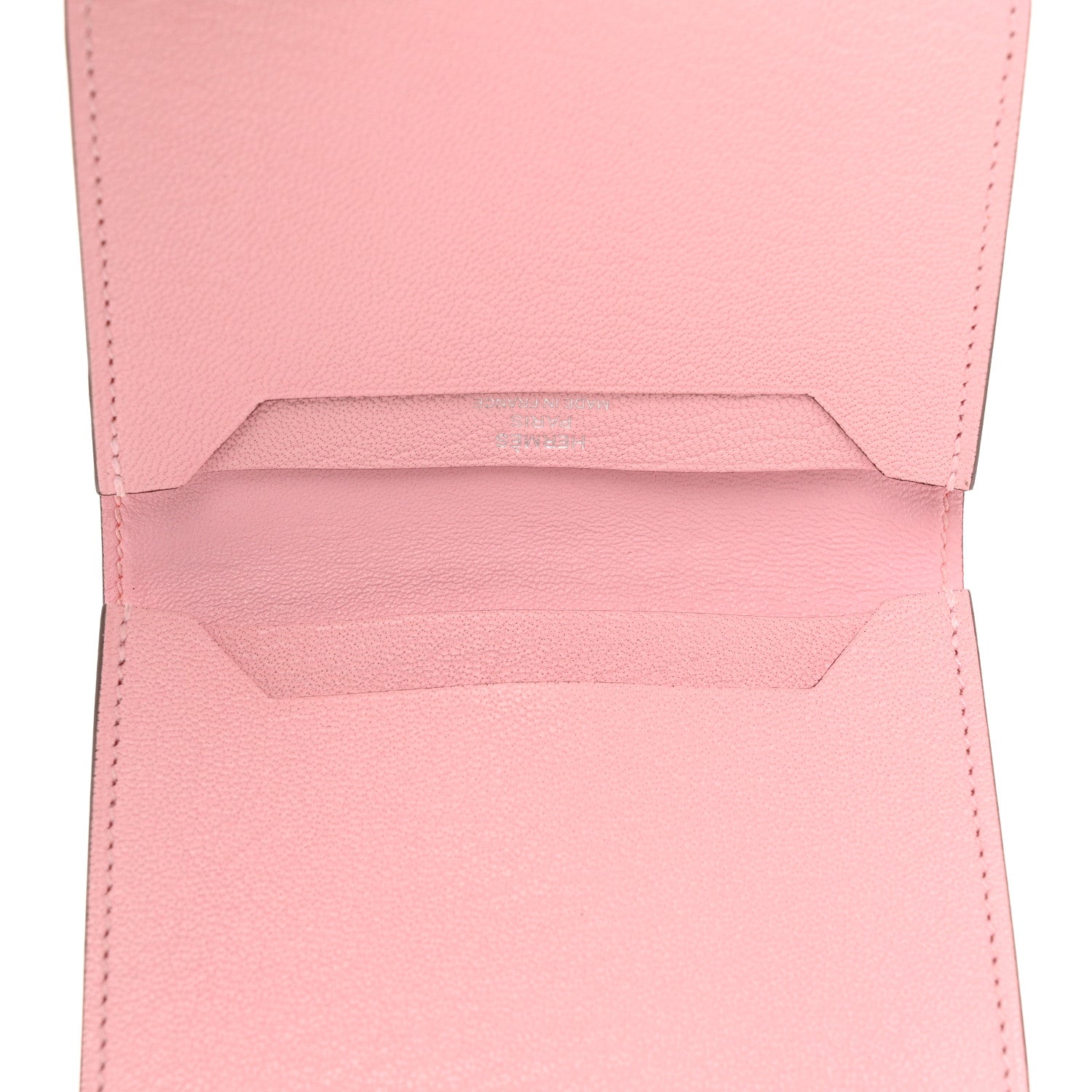 Hermes Chevre Mysore Bearn Card Holder Wallet Rose Sakura 5 of 8