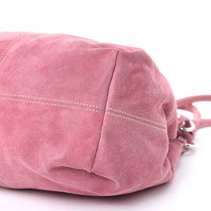 Prada Scamosciato Suede Hobo Pink 9 of 11