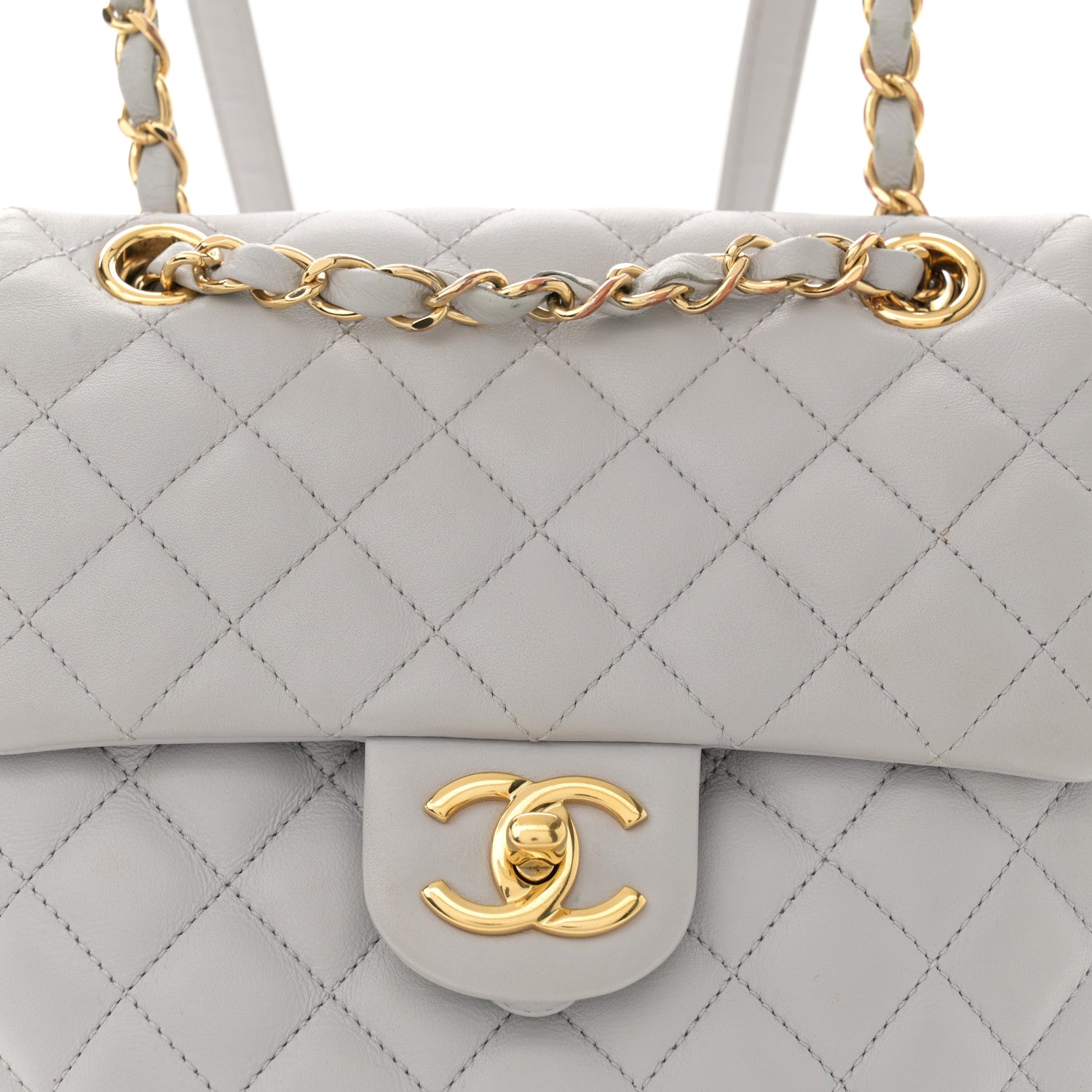 Chanel Calfskin Quilted Small Urban Spirit Backpack Grey 8 of 13