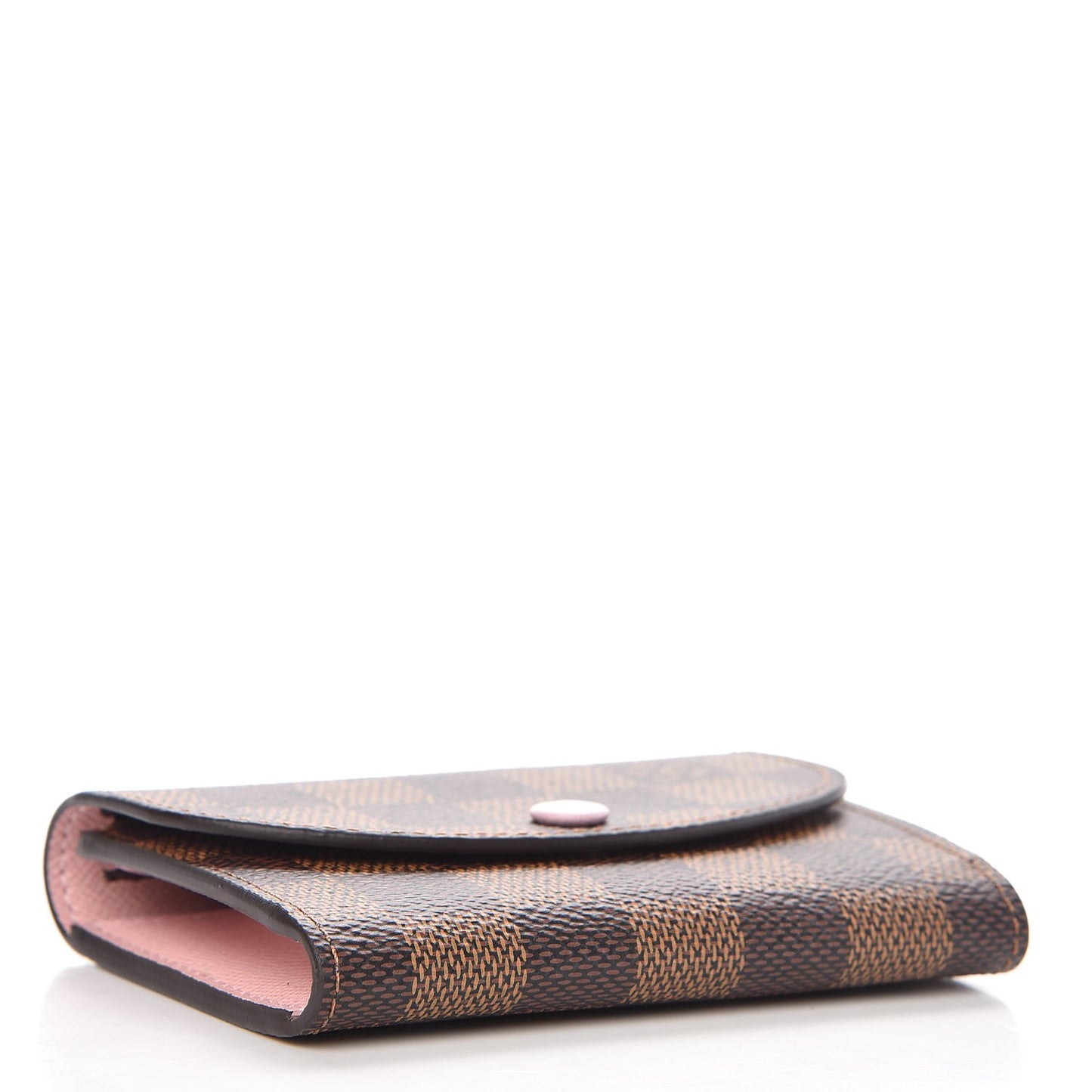 Damier Ebene Rosalie Coin Purse Rose Ballerine
