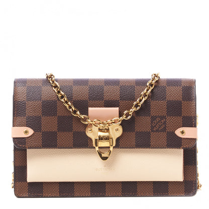 Louis Vuitton Damier Ebene Vavin Chain Wallet Creme 1 of 9