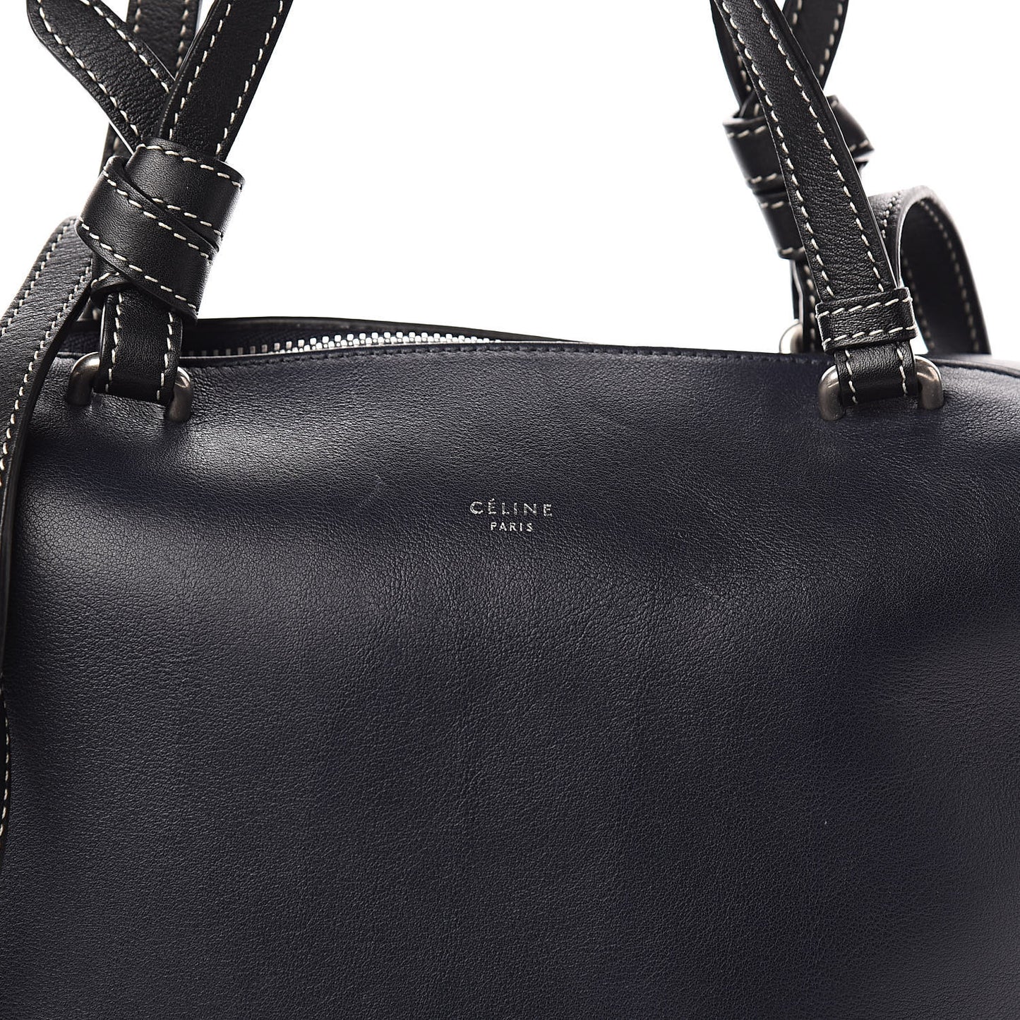 Lambskin Small Soft Cube Satchel Navy