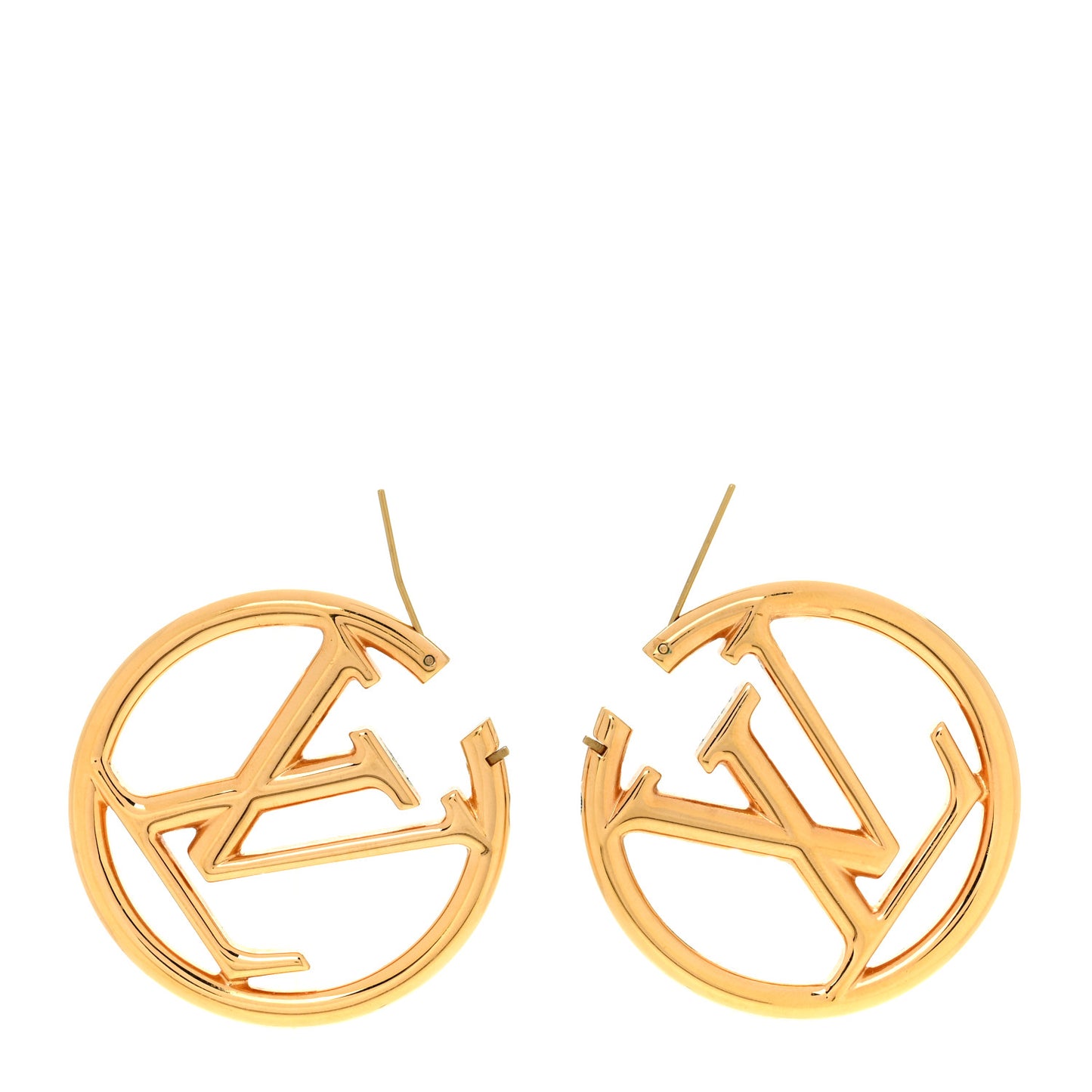 Metal Louise Hoop Earrings Gold