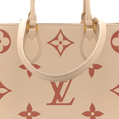 Louis Vuitton Empreinte Monogram Giant Onthego MM Creme Rose Trianon 7 of 9