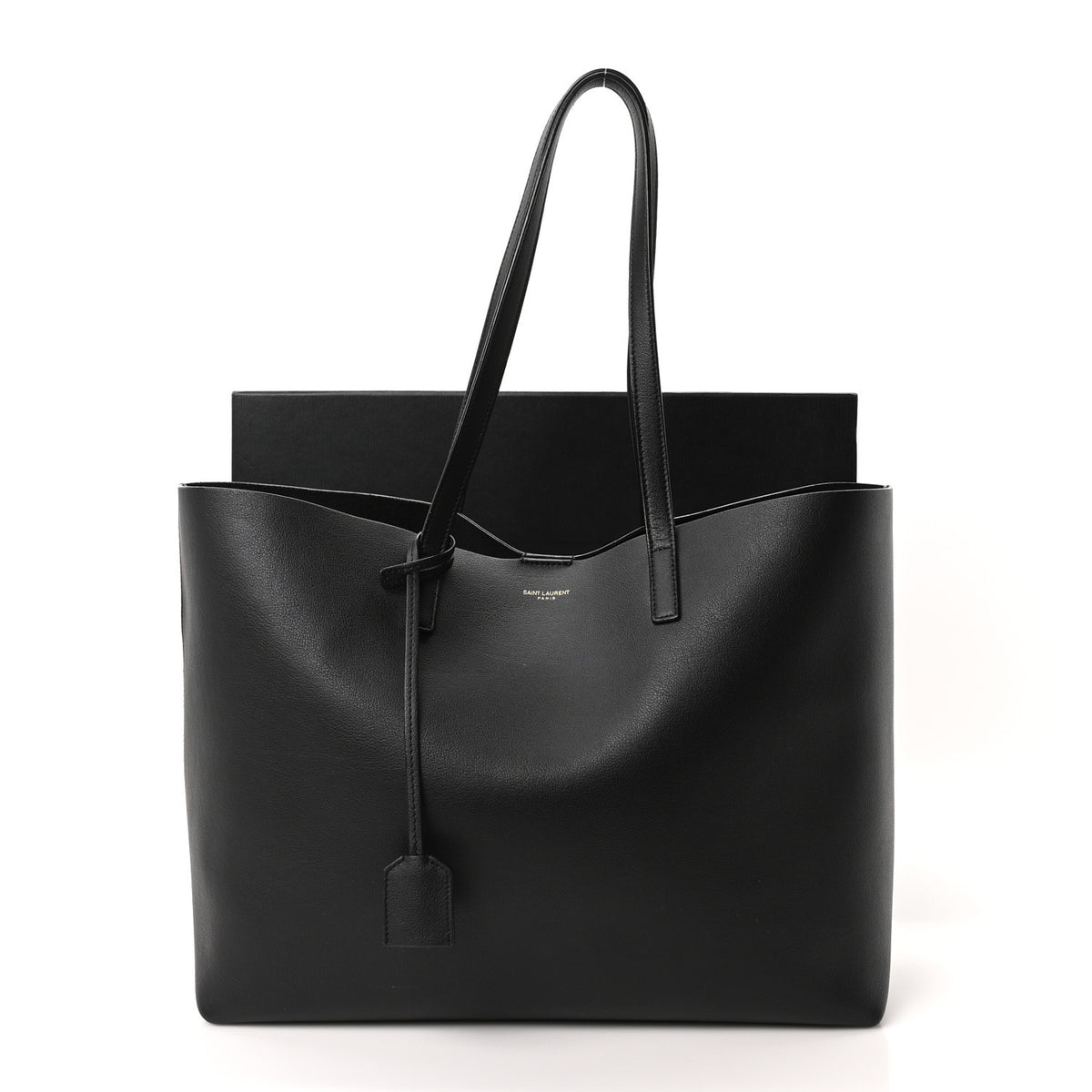 Saint Laurent Calfskin Large Shopping Tote Black 11 of 11