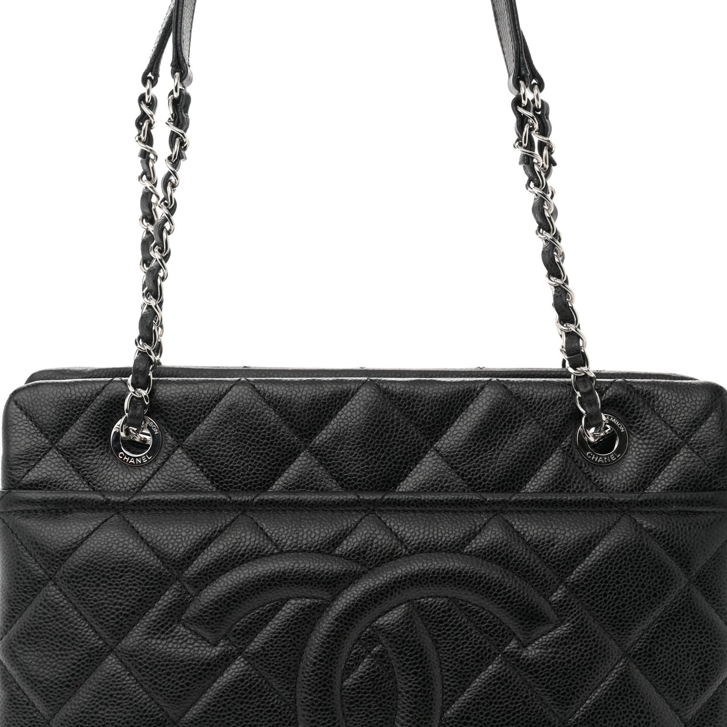 Caviar Quilted Timeless CC Soft Tote Black
