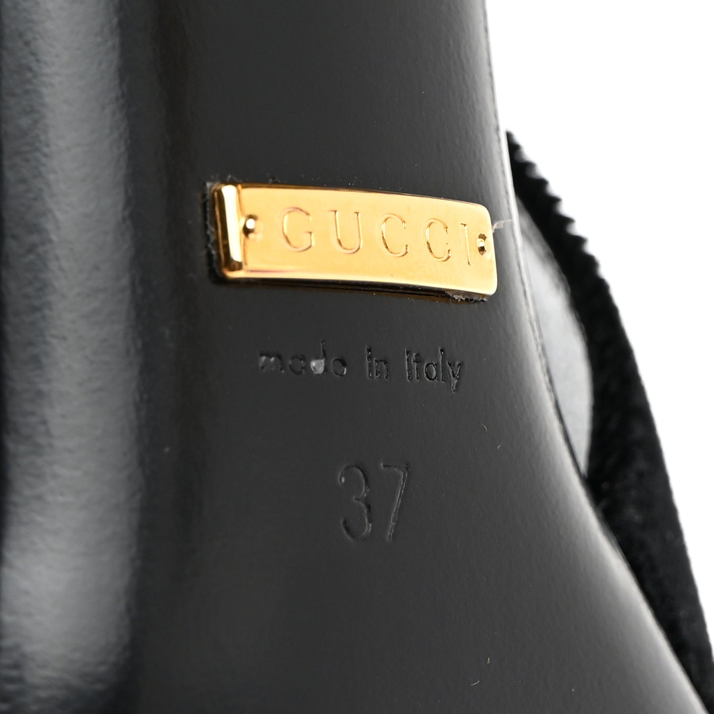 Velvet GG Monogram Slingback 115mm Pumps 37 Black