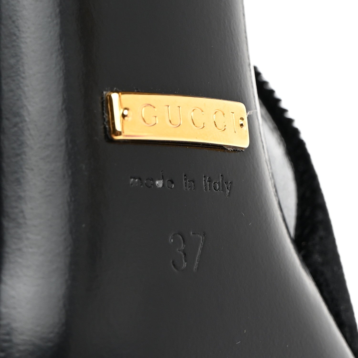 Gucci Velvet GG Monogram Slingback 115mm Pumps 37 Black 8 of 9