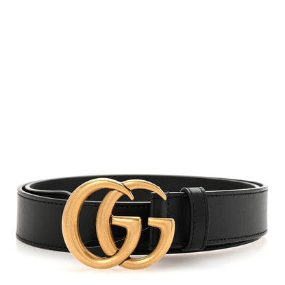 Gucci Calfskin Double G 30mm Belt 80 32 Black 1 of 6