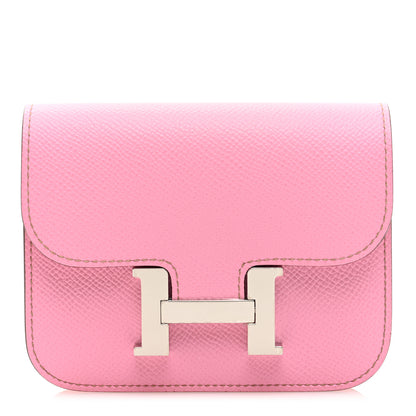 Hermes Epsom Constance Slim Wallet 5P Pink 1 of 9
