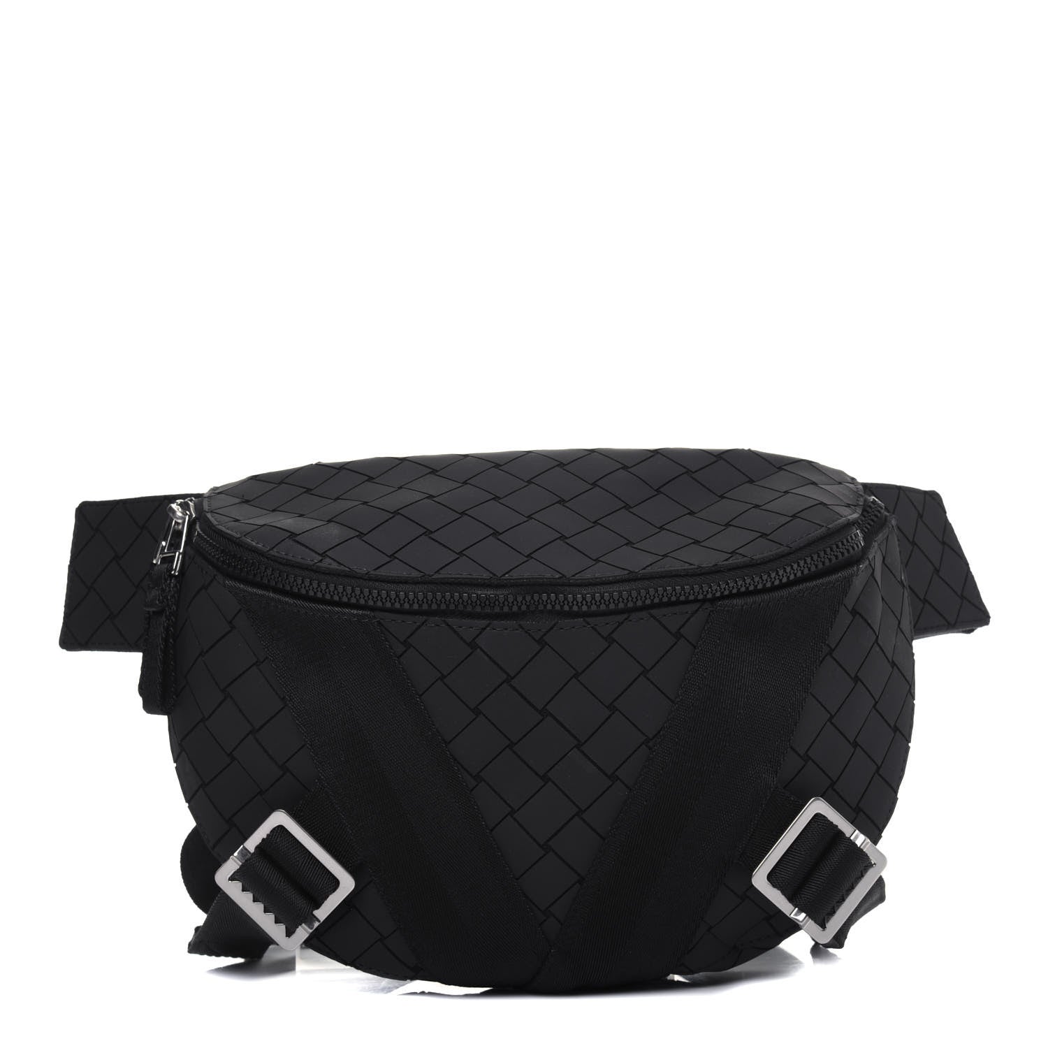 Bottega Veneta Nappa Intrecciato Carved Panels Belt Bag Black 1 of 14