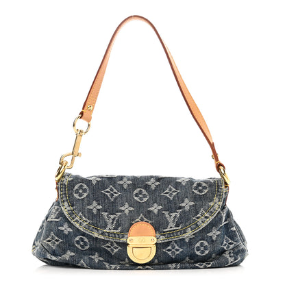 Louis Vuitton Monogram Denim Mini Pleaty Blue 1 of 10
