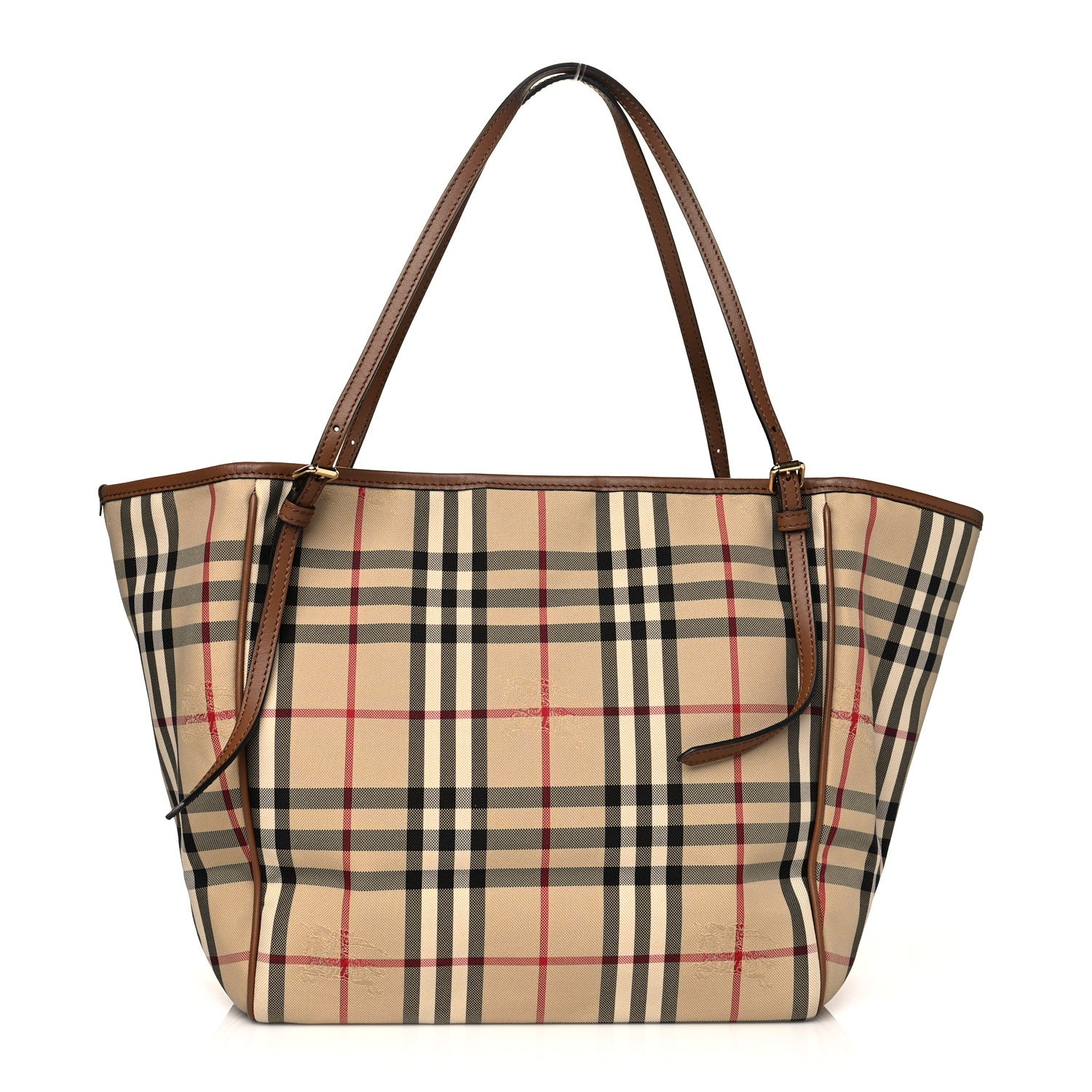 Burberry Horseferry Check Small Canterbury Tote Tan 1 of 10