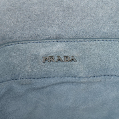 Prada Glace Calfskin Etiquette Shopping Bag Black Astrale 6 of 13