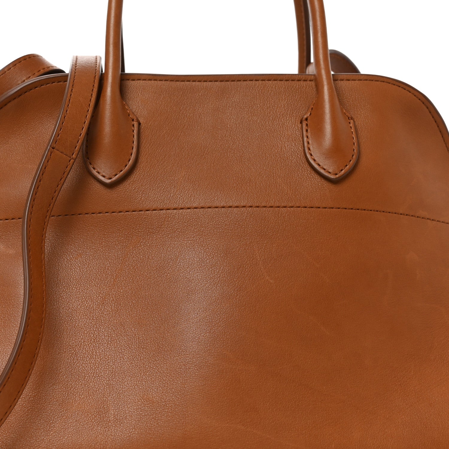 The Row Polished Saddle Calfskin Soft Margaux 12 Cuir 6 of 8