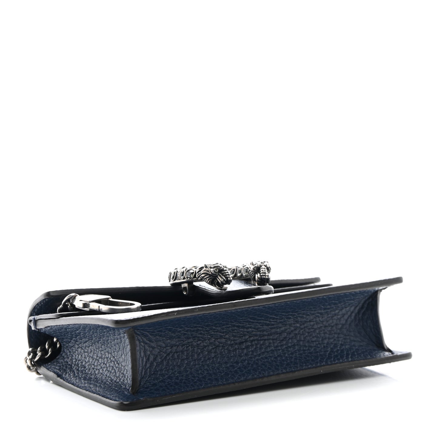 Dollar Calfskin Crystal Super Mini Dionysus Shoulder Bag Blue Agata Black Diamond