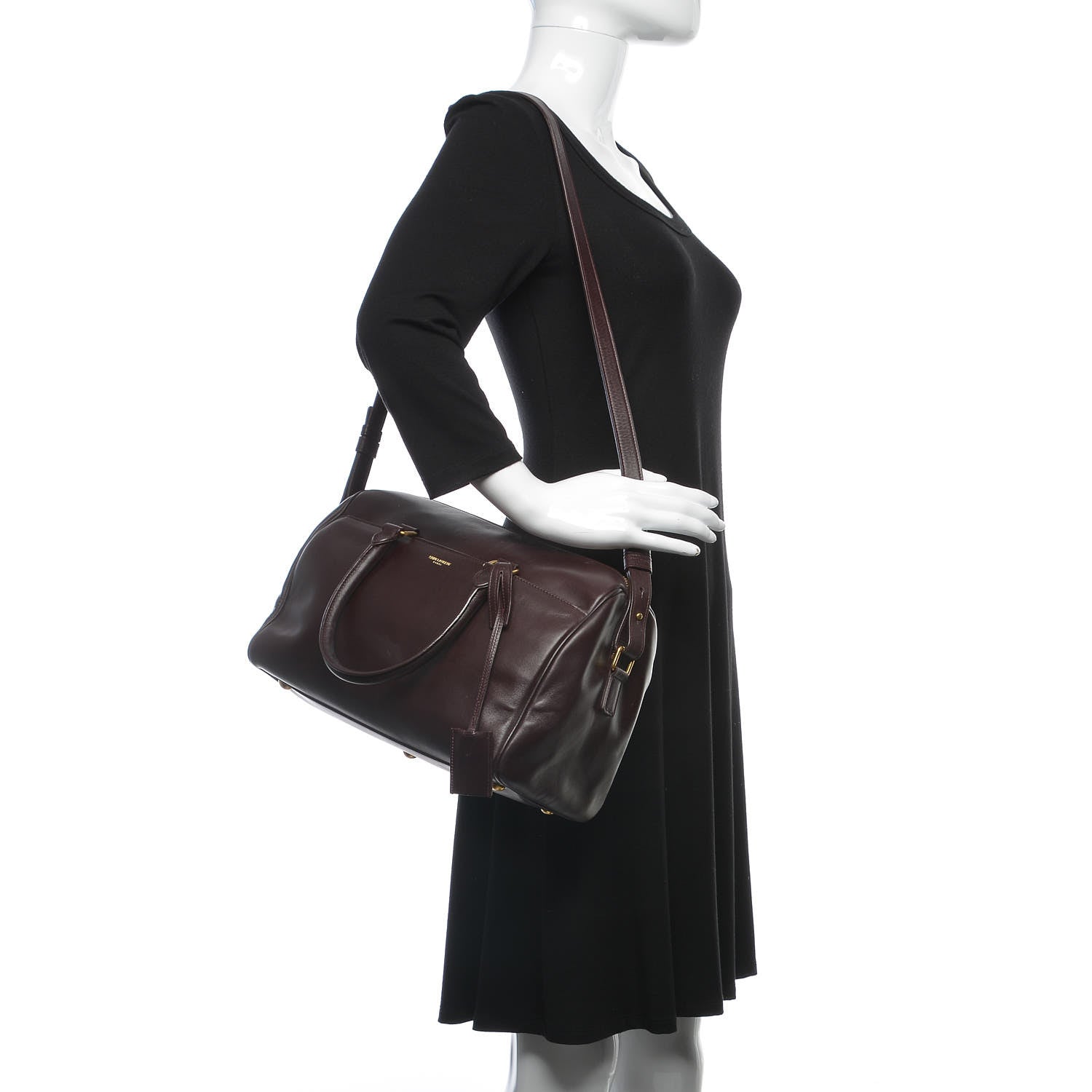Saint Laurent Calfskin Classic Duffle 6 Bordeaux 2 of 25