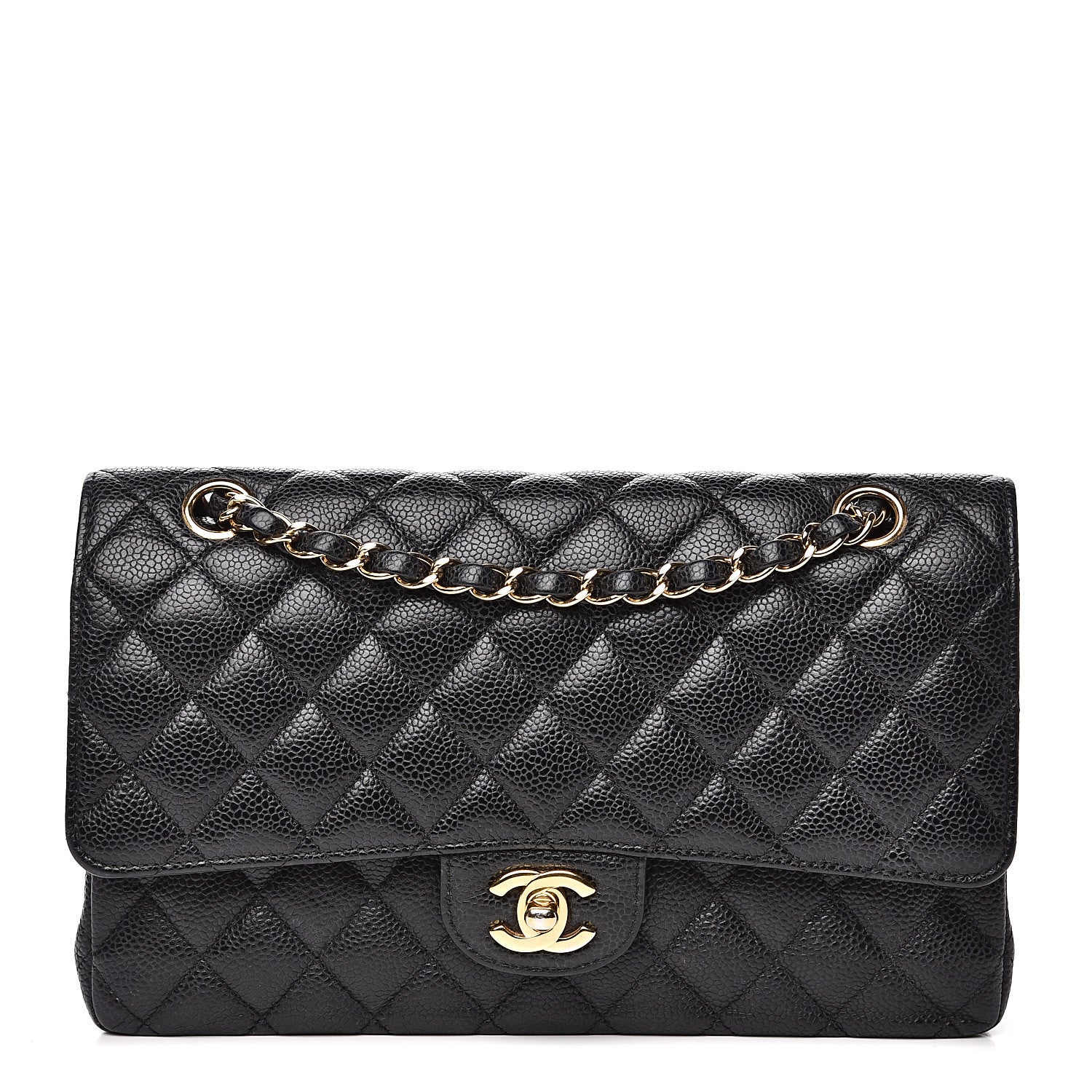 Chanel Caviar Quilted Medium Double Flap Black 1 of 14