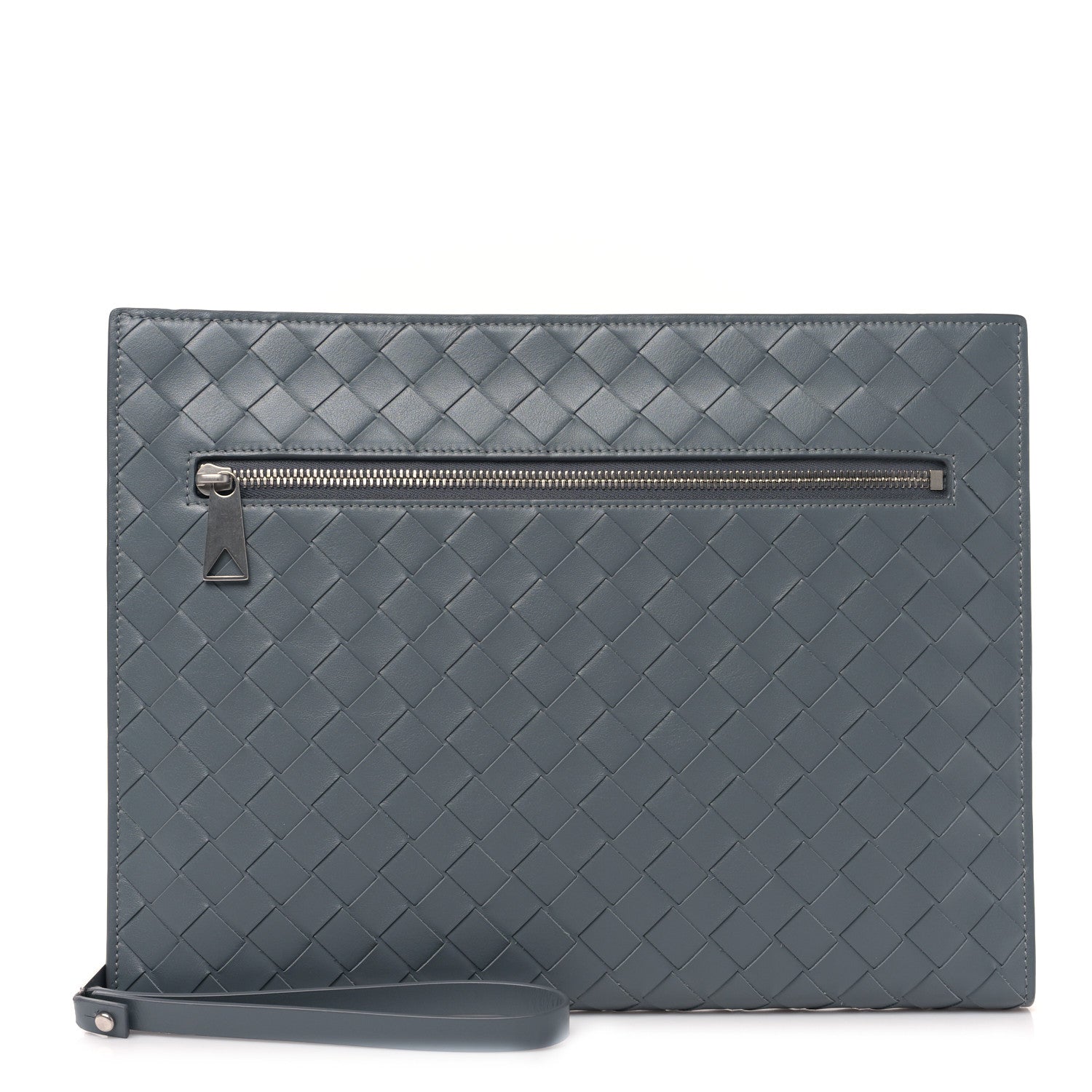 Bottega Veneta Calfskin Intrecciato Small Document Case Thunder 1 of 8