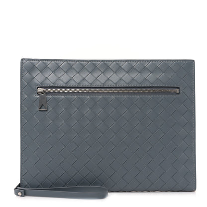 Bottega Veneta Calfskin Intrecciato Small Document Case Thunder 1 of 8