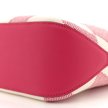 Hermes Swift Toile H Cabas H En Biais 27 Ecru Framboise 10 of 11