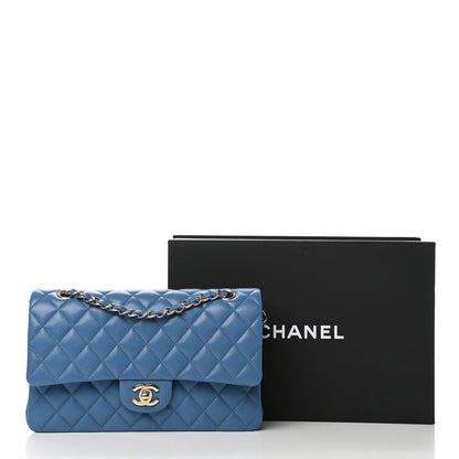 Chanel Caviar Quilted Medium Double Flap Blue 11 of 11