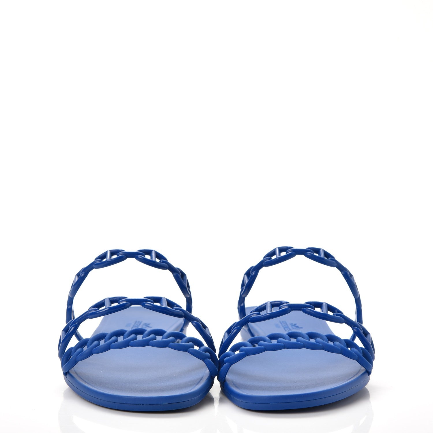 Hermes Rubber Chaine d'Ancre Rivage Sandals 38 Bleu Smalt 2 of 8