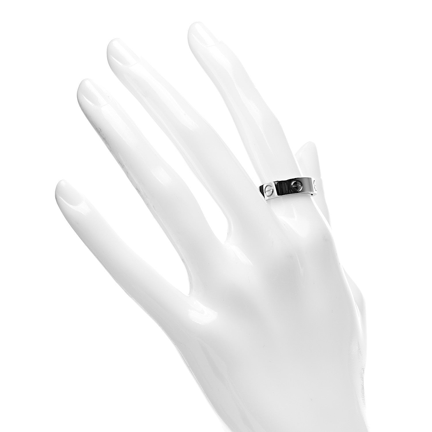Cartier 18K White Gold 5.5mm LOVE Ring 52 6 2 of 5