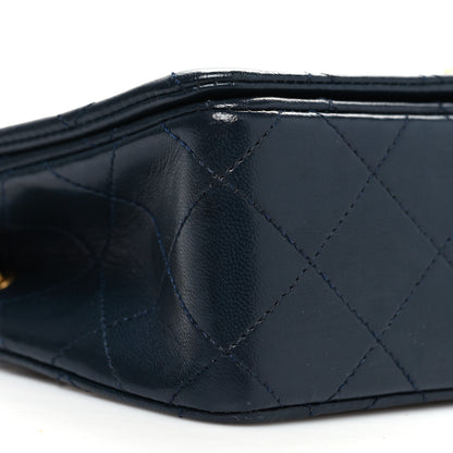 Chanel Lambskin Quilted Small Single Flap Navy Navy 9 of 12