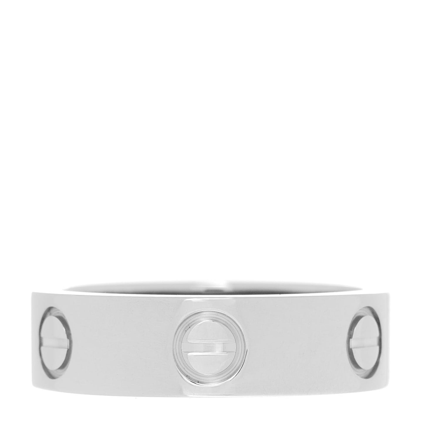 18K White Gold 5.5mm LOVE Ring 53 6.5