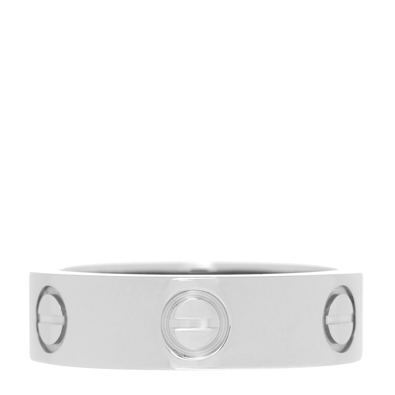 Cartier 18K White Gold 5.5mm LOVE Ring 53 6.5 3 of 4