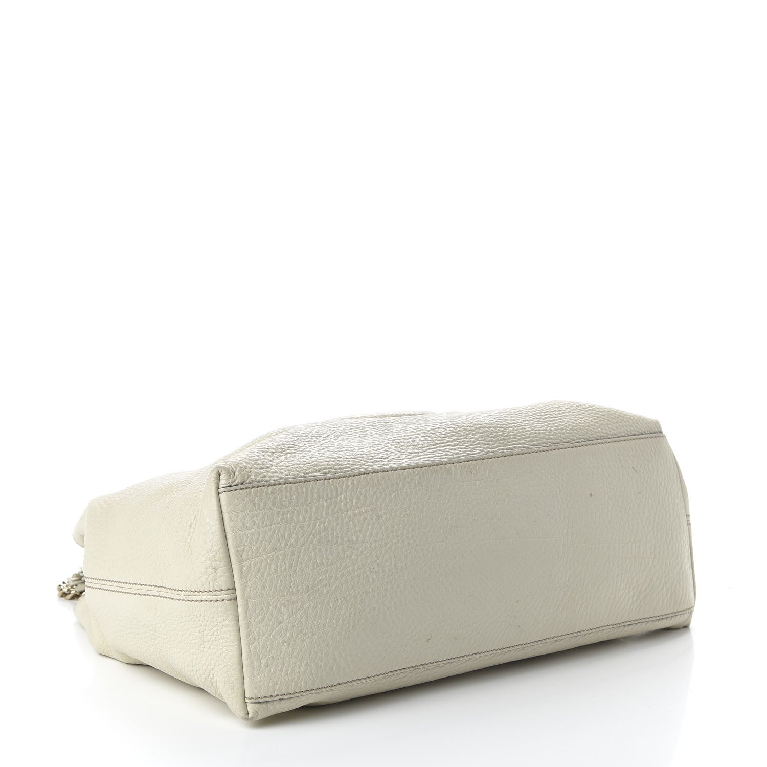 Gucci Pebbled Calfskin Medium Soho Chain Shoulder Bag Off White 4 of 10