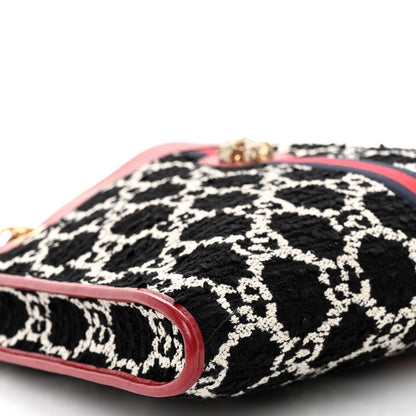Gucci Tweed GG Monogram Large Rajah Chain Tote Romantic Cherry Black White 10 of 11