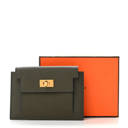 Hermes Epsom Kelly Pocket Compact Wallet Vert De Gris 8 of 8