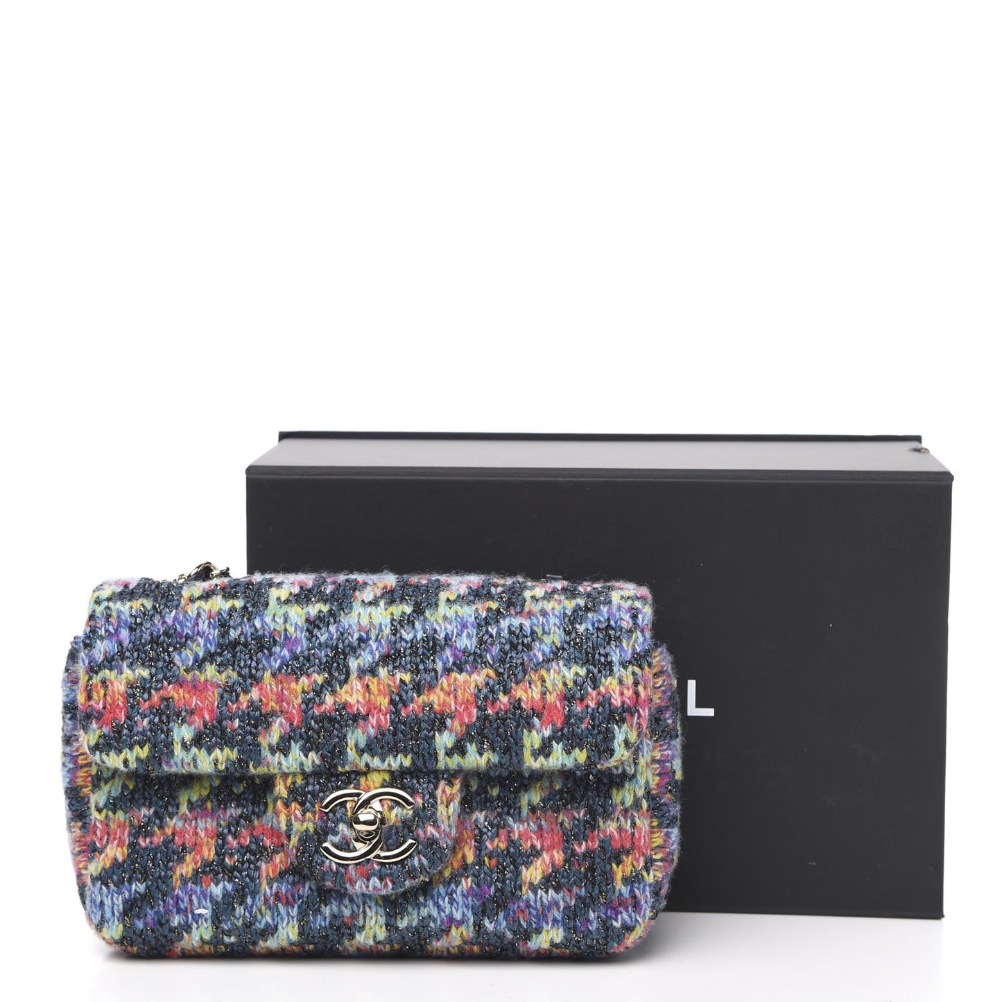 Knit Mini Rectangular Flap Multicolor