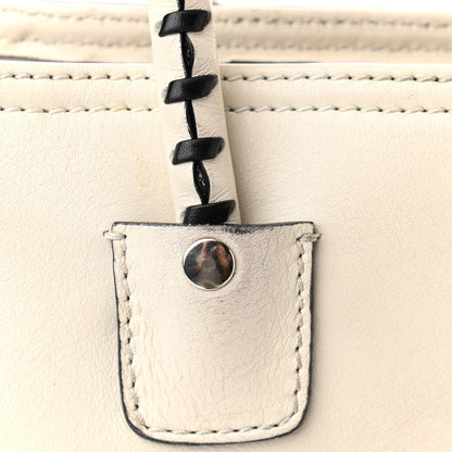 Alexander McQueen Calfskin Whipstitch Folk Tote White 16 of 20