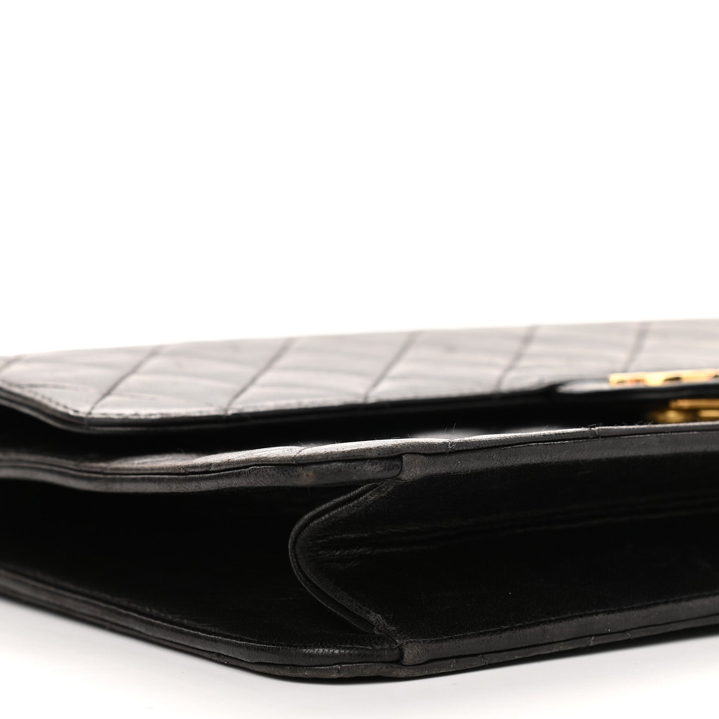 Lambskin Quilted Small Single Flap Black