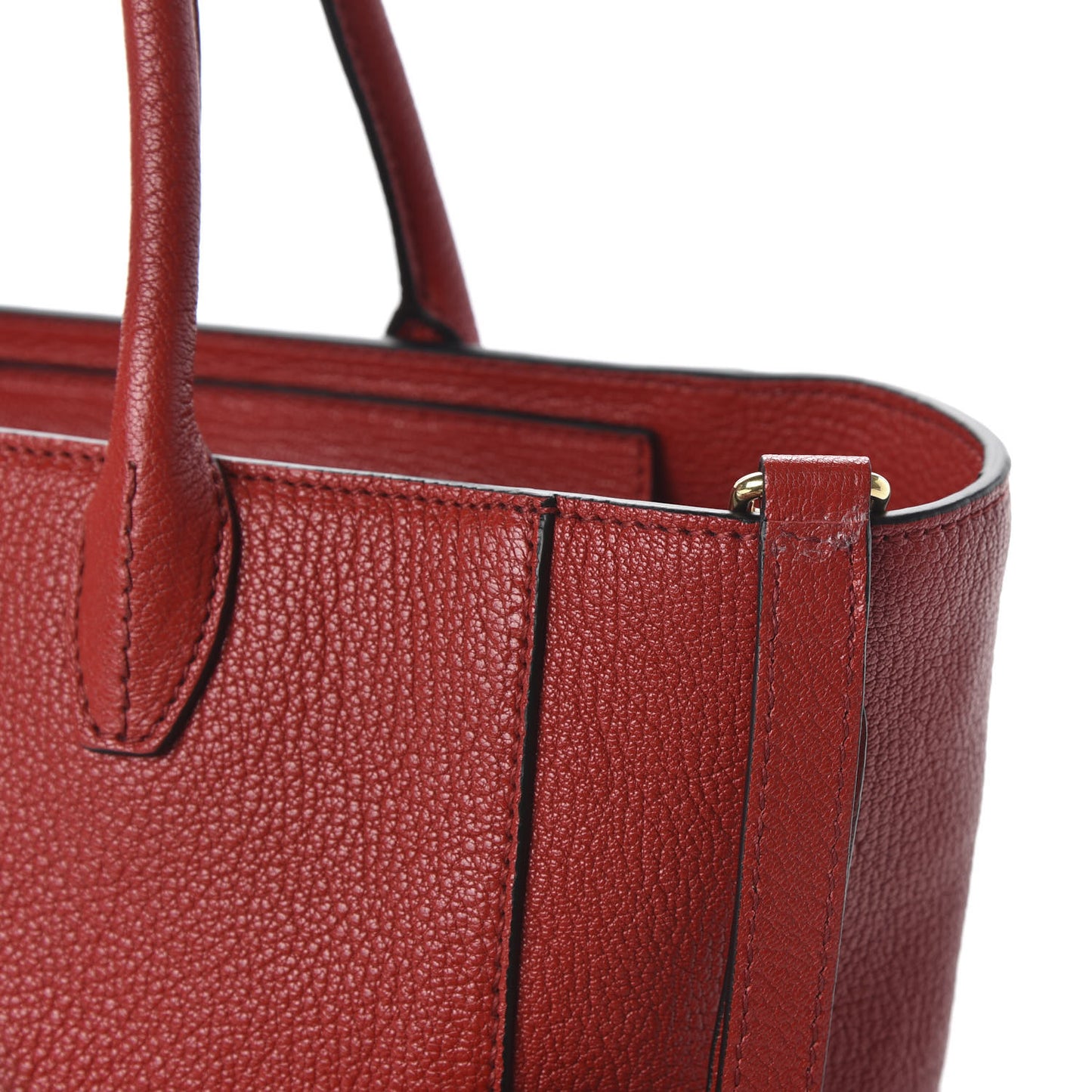 Goatskin Madras Zip Tote Red