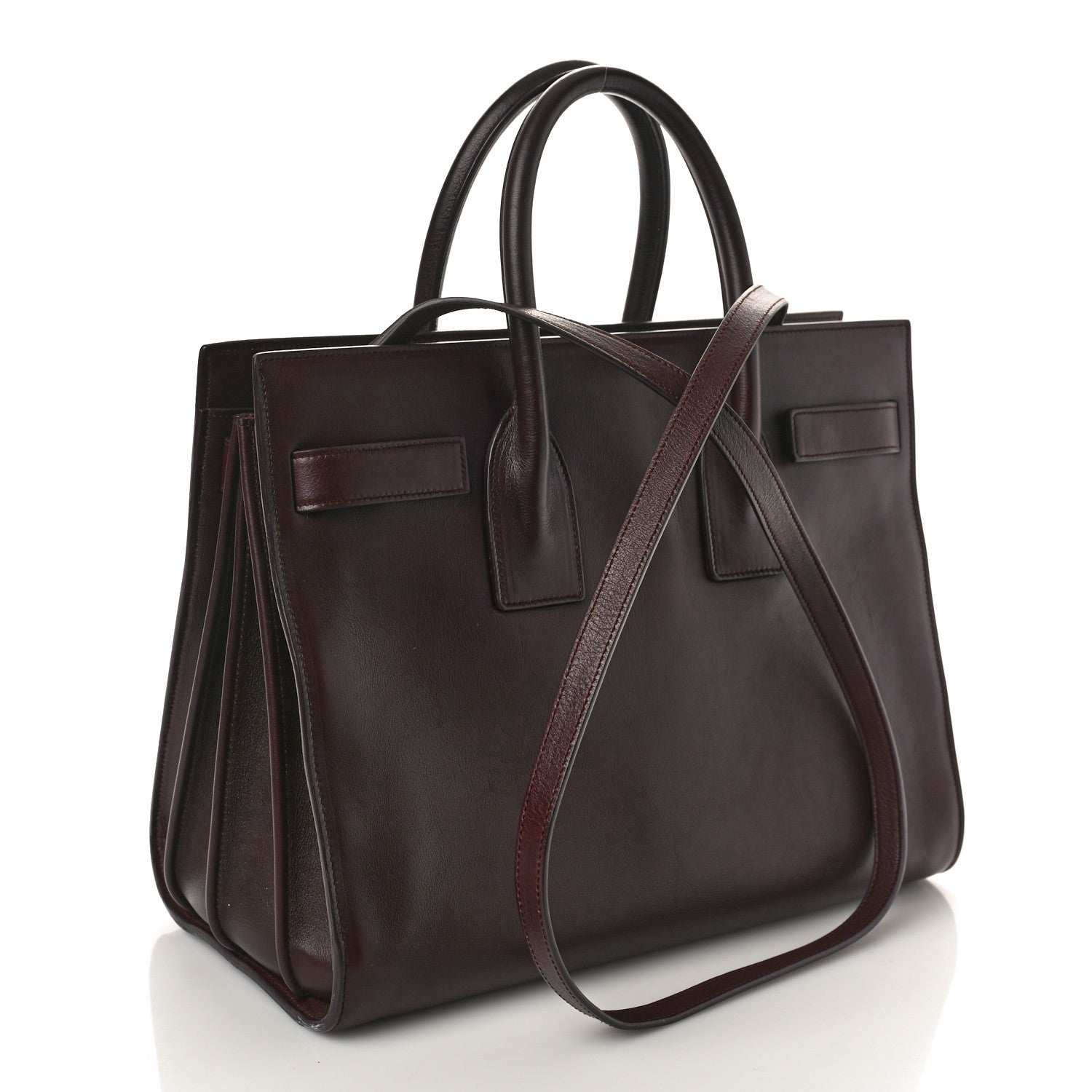 Saint Laurent Calfskin Small Sac De Jour Amarena 3 of 8