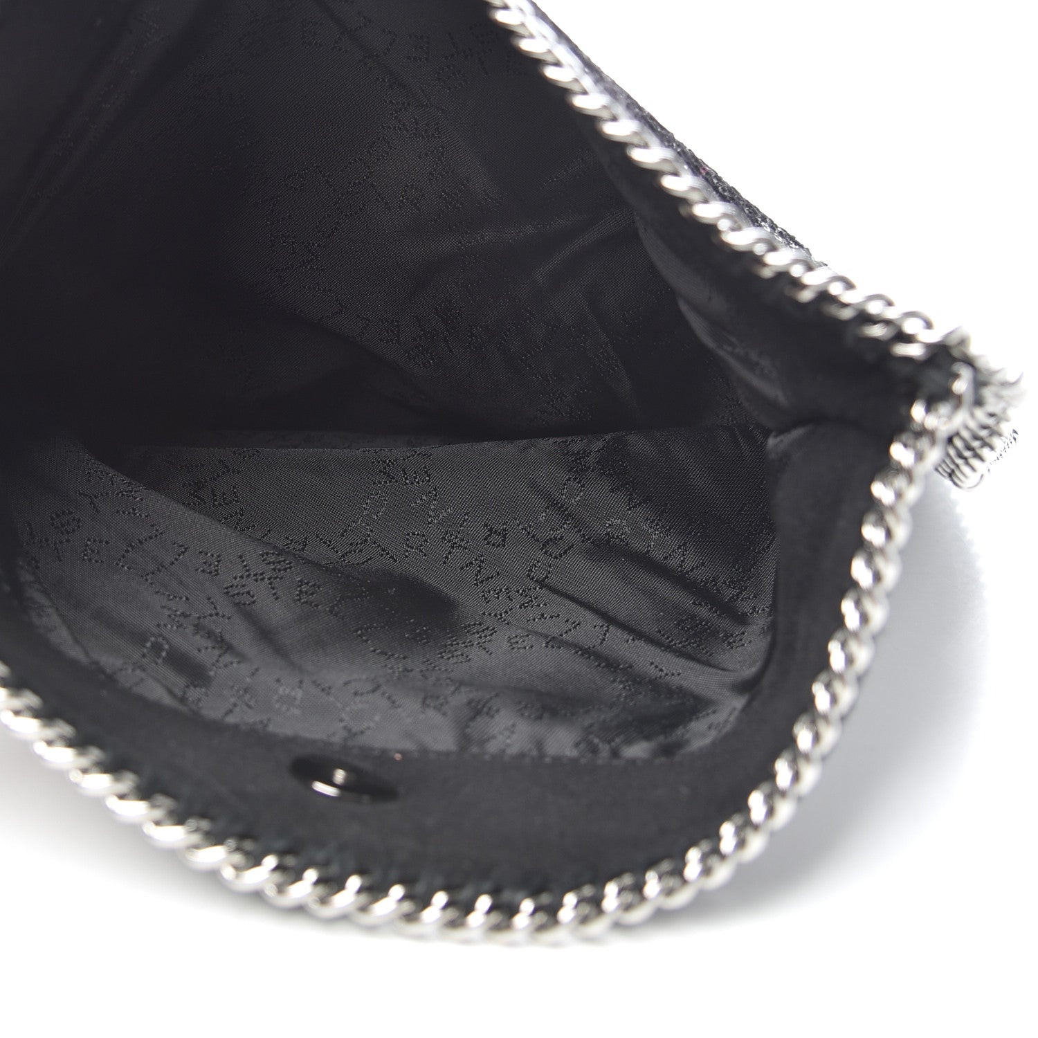 Stella McCartney Sequin Falabella Fold Over Clutch Black 5 of 6